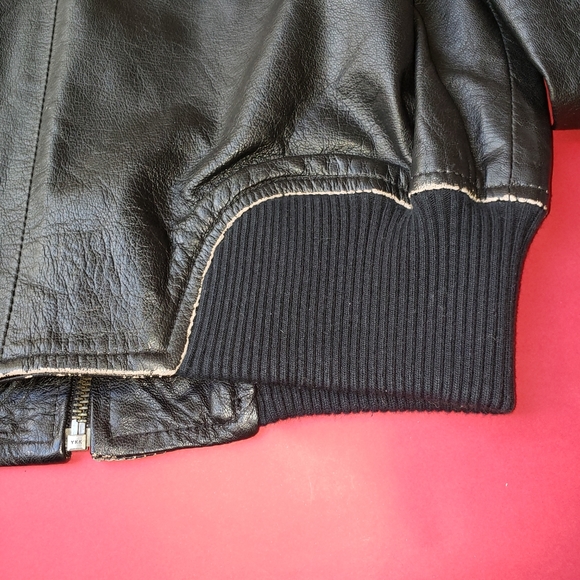 Diesel leather bomber jacket